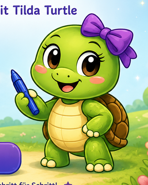 Tilda Turtle mit Schleife
